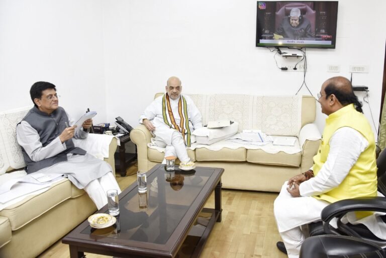 केंद्रीय गृहमंत्री अमित शाह व पियूष गोयल से मिले मैथानी